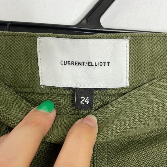 𝅺CURRENT Elliot khaki straight leg linen blend pants - Picture 6 of 9